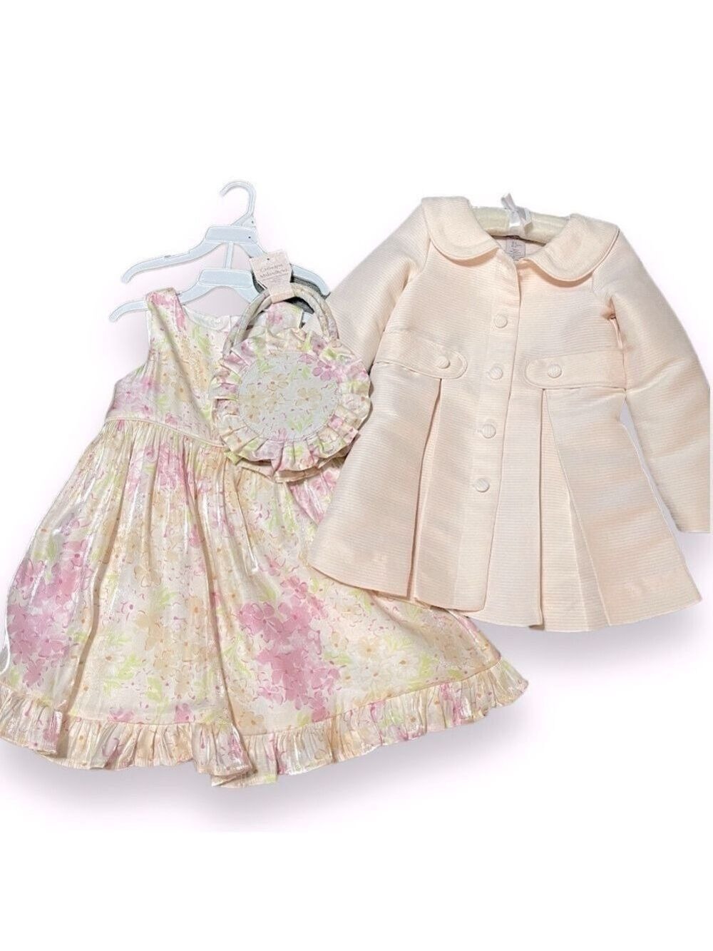Catherine Malandrino 3 Piece Matching Outfit Jacket, Dress, & Purse Pink Size 5